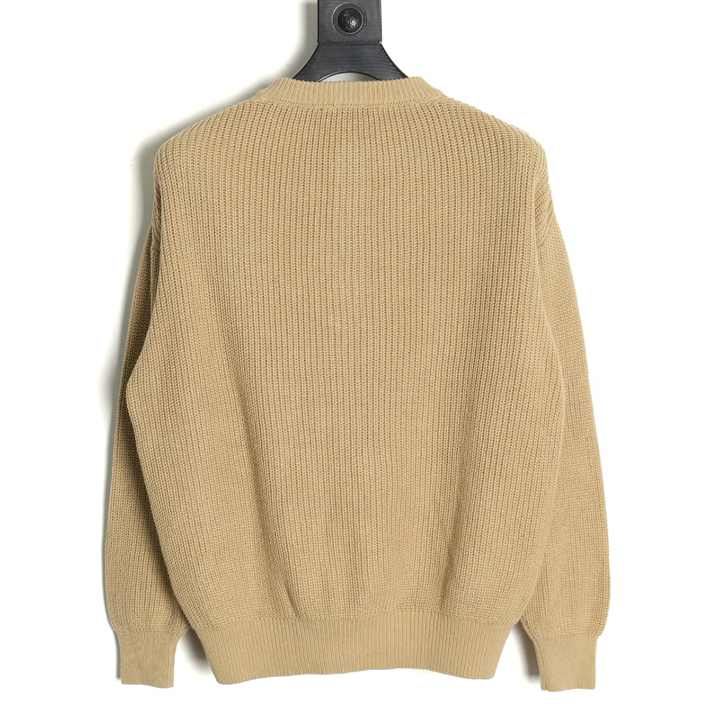 Loro Piana Henley-knit cotton crewneck sweater