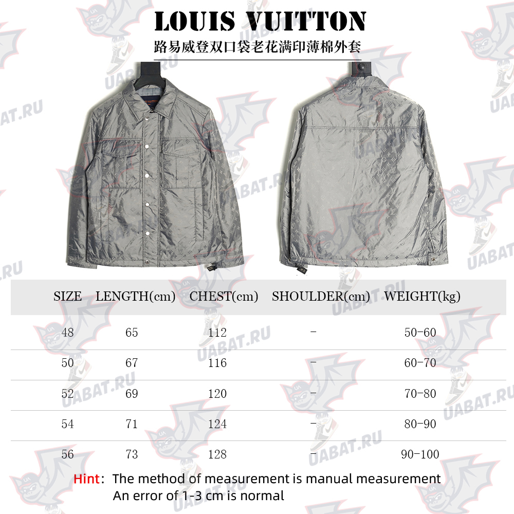 Louis Vuitton double pocket presbyopia thin cotton jacket