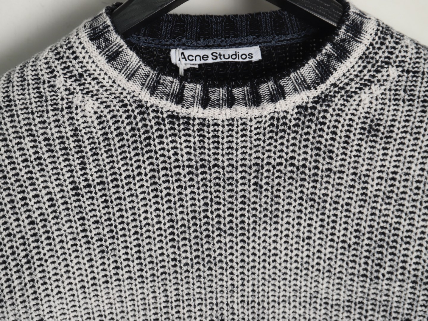 Acne distressed tie-dye crewneck sweater