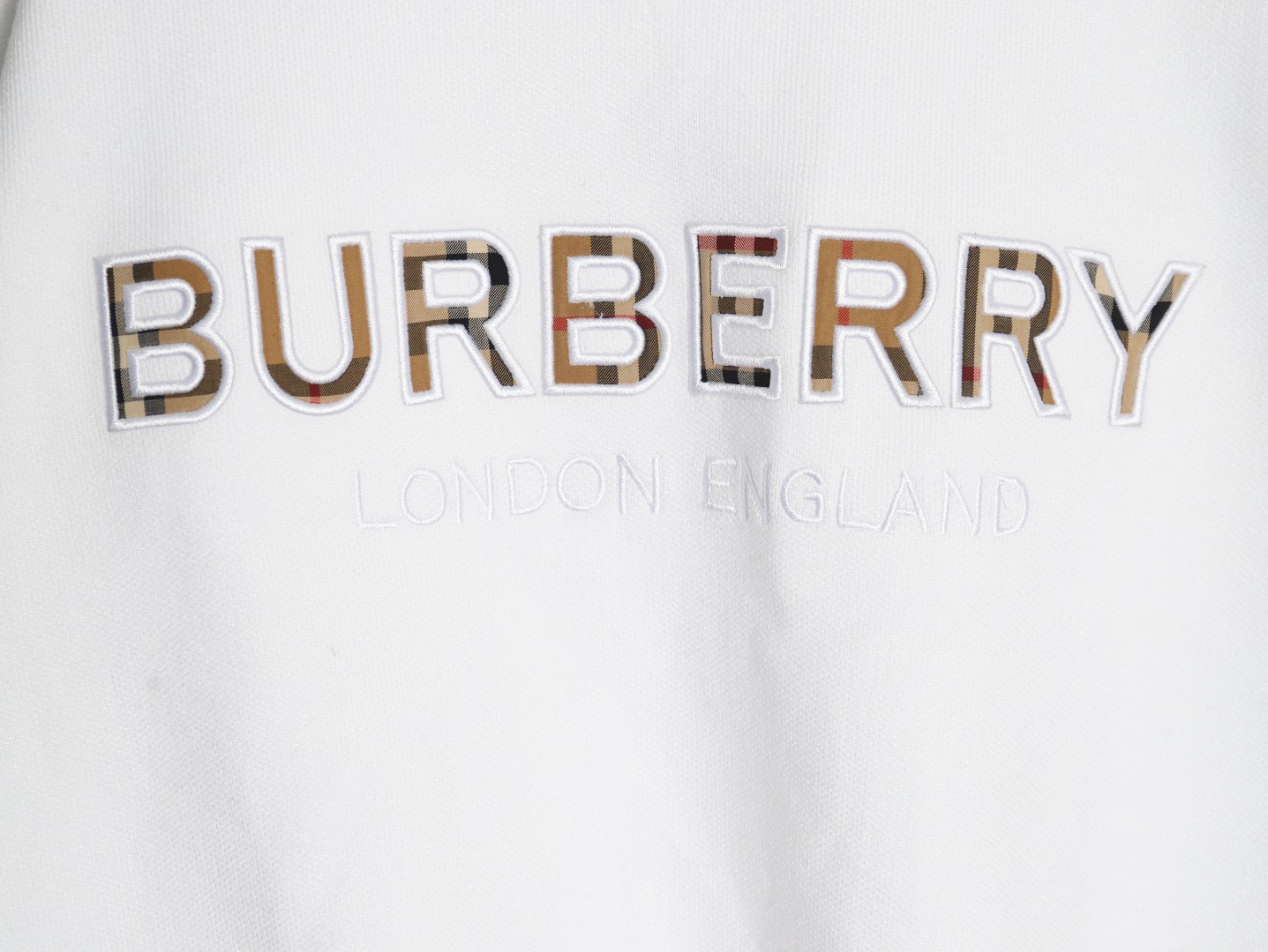 Burberry Check Lettering Embroidery Knitted Pullover