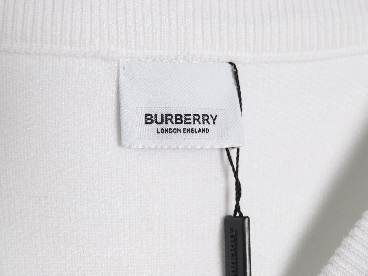 Burberry Check Lettering Embroidery Knitted Pullover
