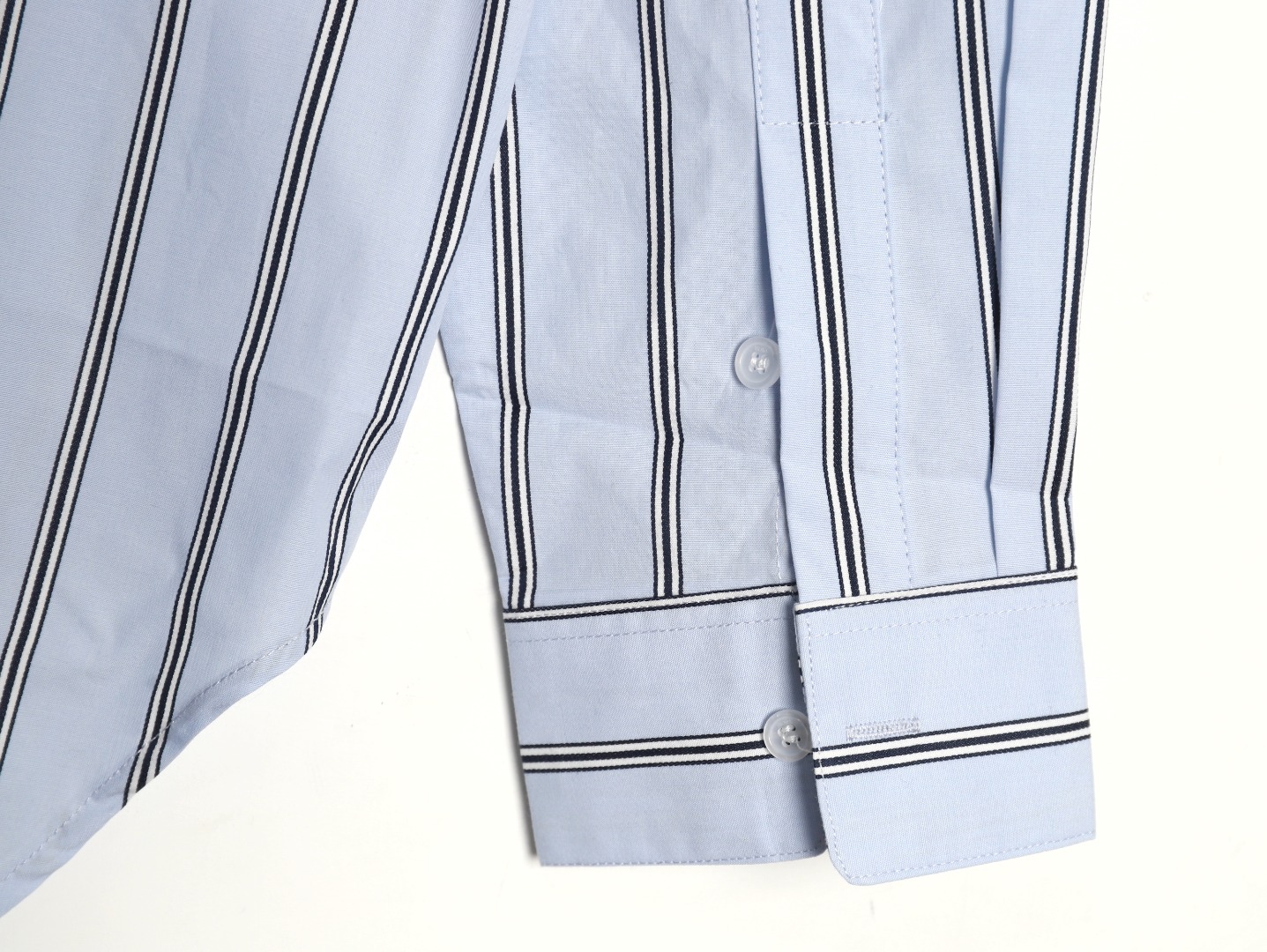 Dior vertical stripes pocket small logo long sleeve shirt