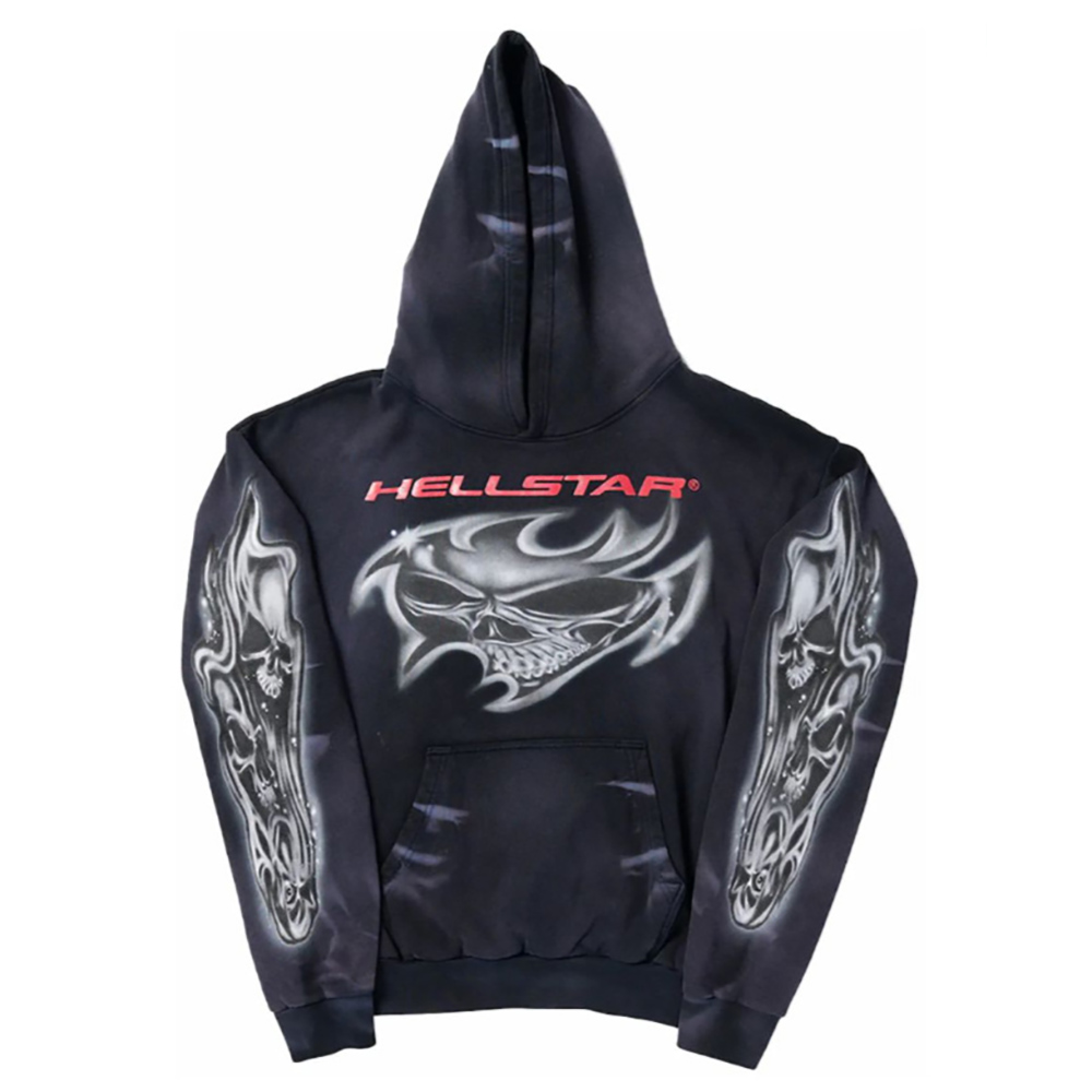 Hell Star Letters Arm Graphic Hoodie
