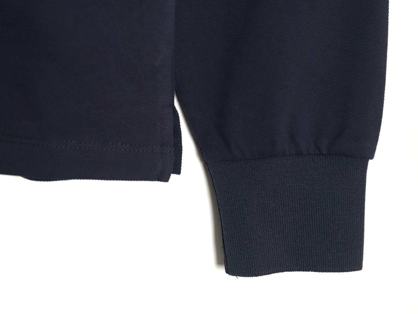 Miu Miu Lettering Embroidered Lapel Long Sleeve T-Shirt