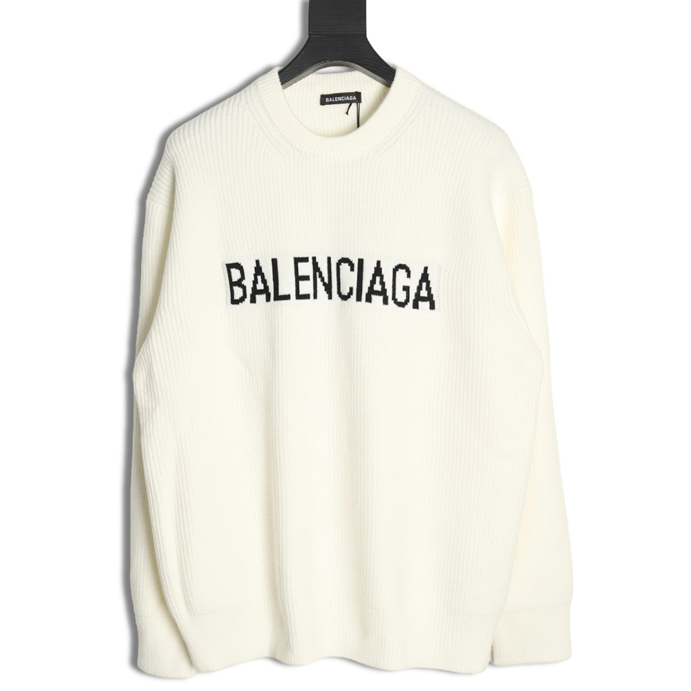Balenciaga chest logo crew neck sweater