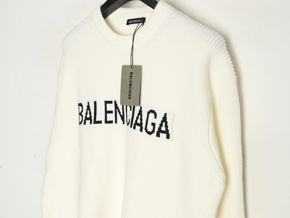 Balenciaga chest logo crew neck sweater