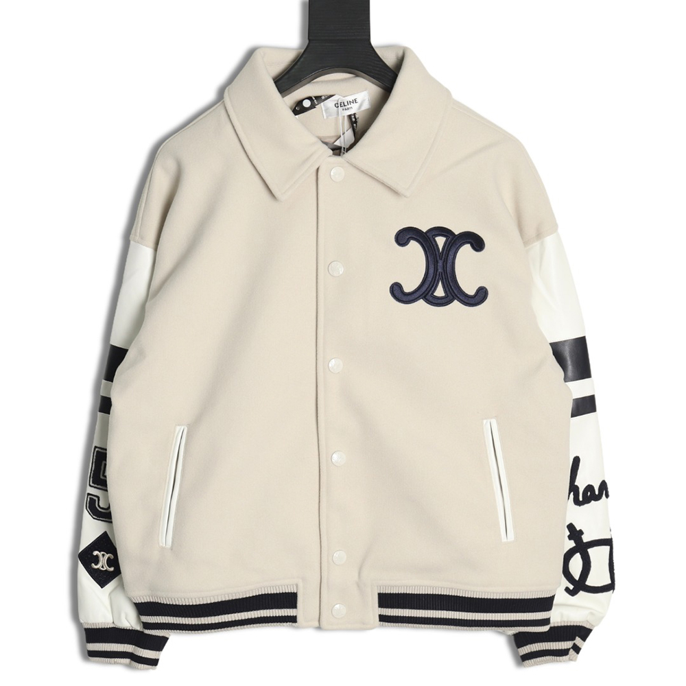 Celine Embroidered Baseball Jacket