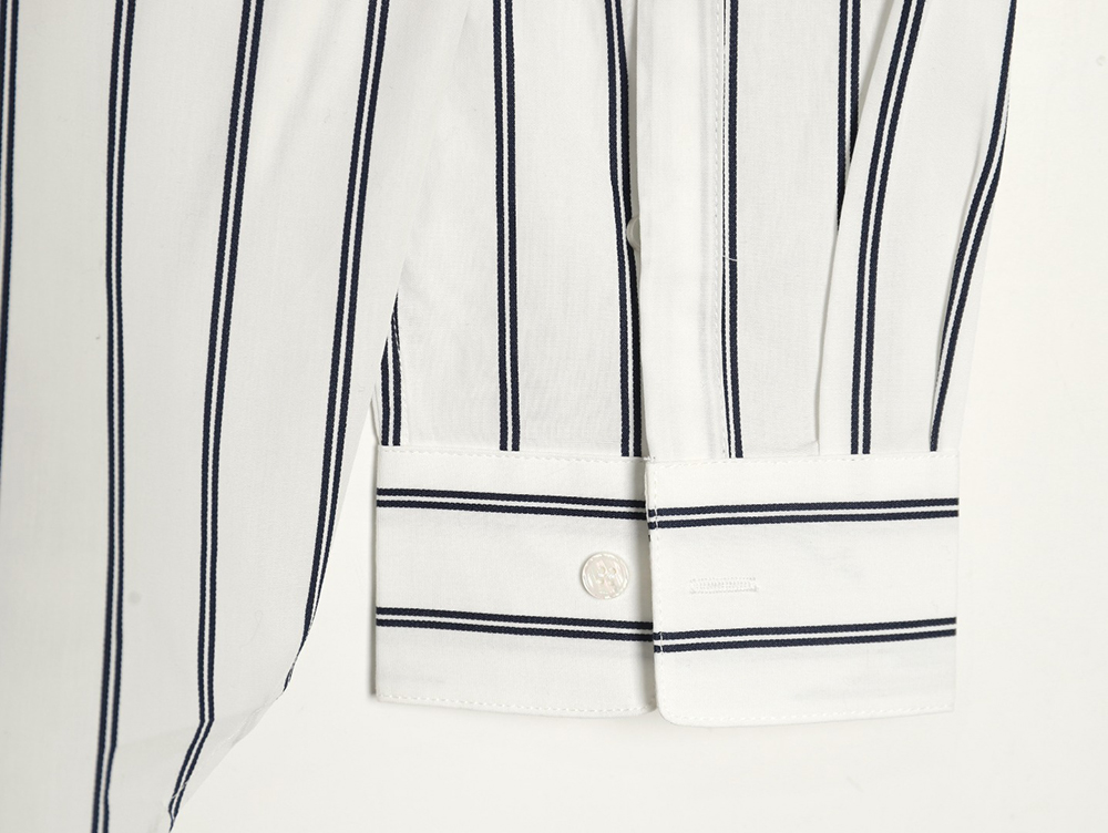 Dior striped shirt with pocket embroidery