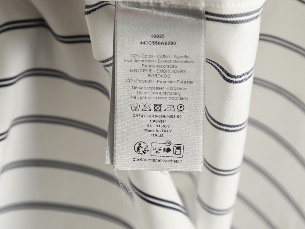 Dior striped shirt with pocket embroidery