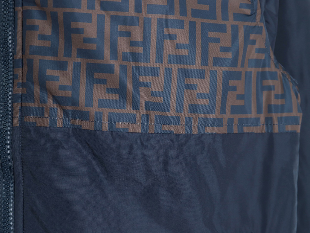 Fendi FF full print patchwork cotton jacket