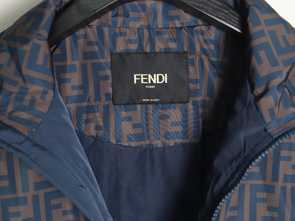 Fendi FF full print patchwork cotton jacket