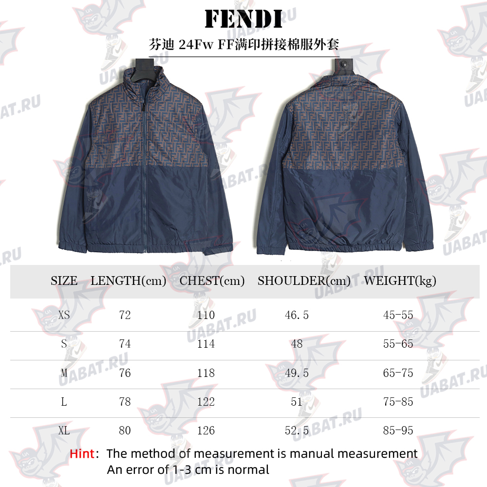 Fendi FF full print patchwork cotton jacket