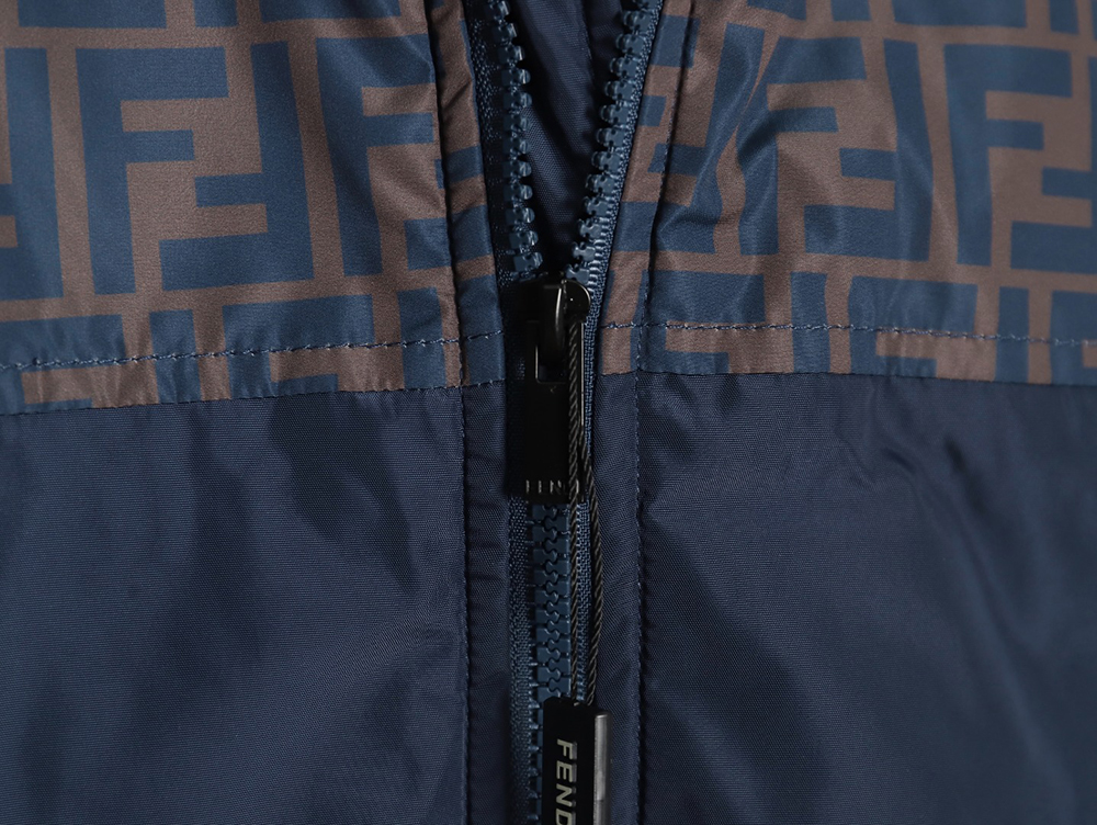 Fendi FF full print patchwork cotton jacket