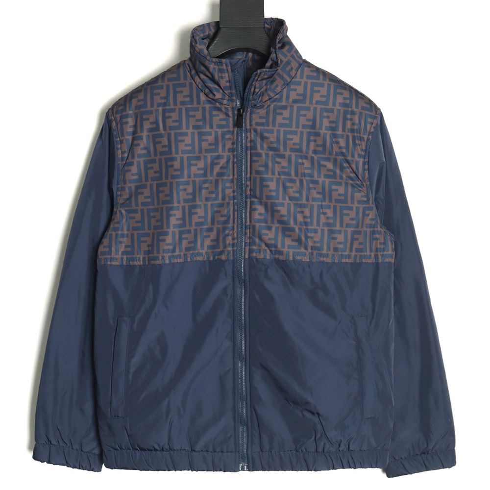 Fendi FF full print patchwork cotton jacket