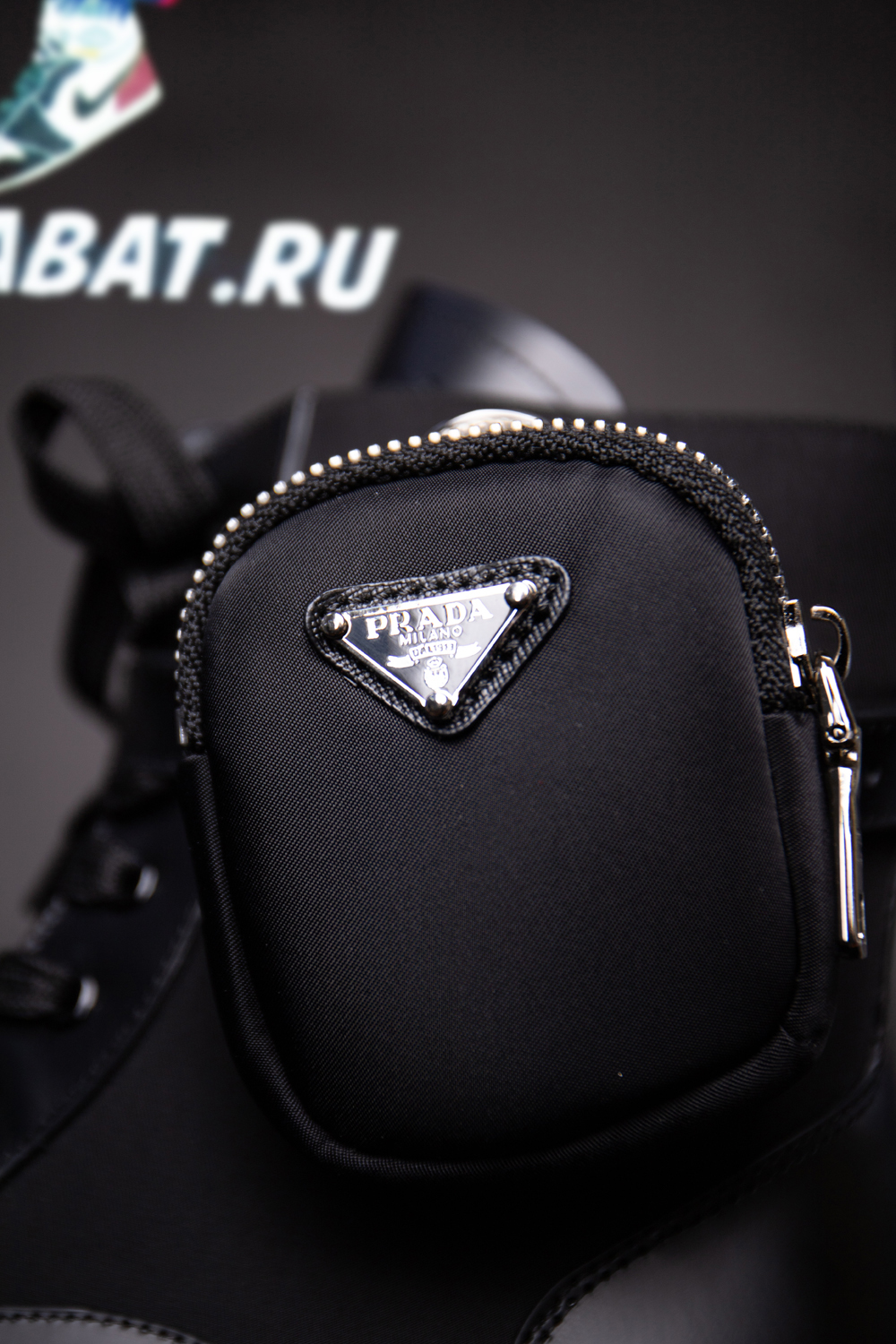 Prada Monolith Pouch Ankle Boots