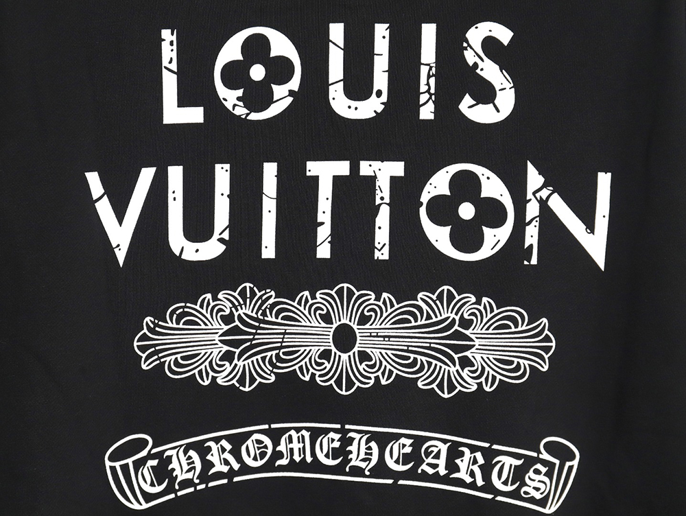 Louis Vuitton & Chrome Hearts joint Sanskrit letter print crew neck sweatshirt TSK1