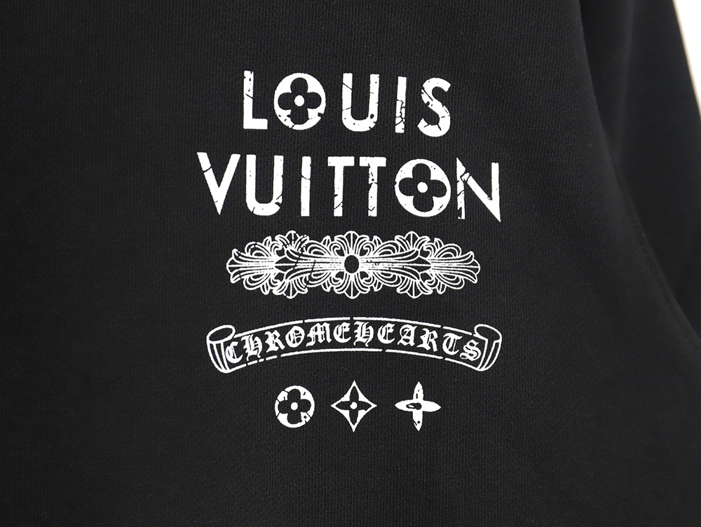 Louis Vuitton & Chrome Hearts joint Sanskrit letter print crew neck sweatshirt TSK1