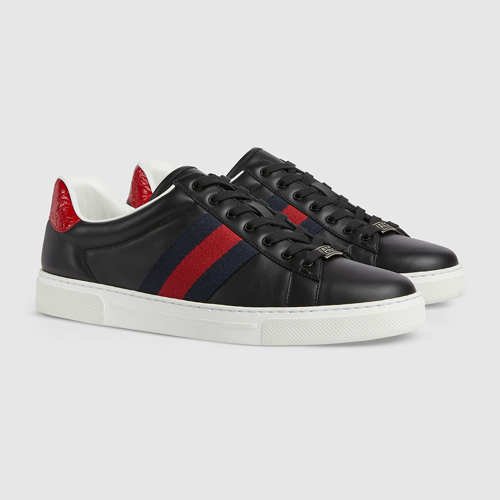 Gucci Ace Web Black Navy Red