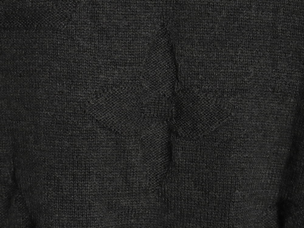 Louis Vuitton dark pattern jacquard half-zip sweater