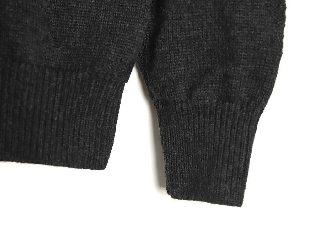 Louis Vuitton dark pattern jacquard half-zip sweater