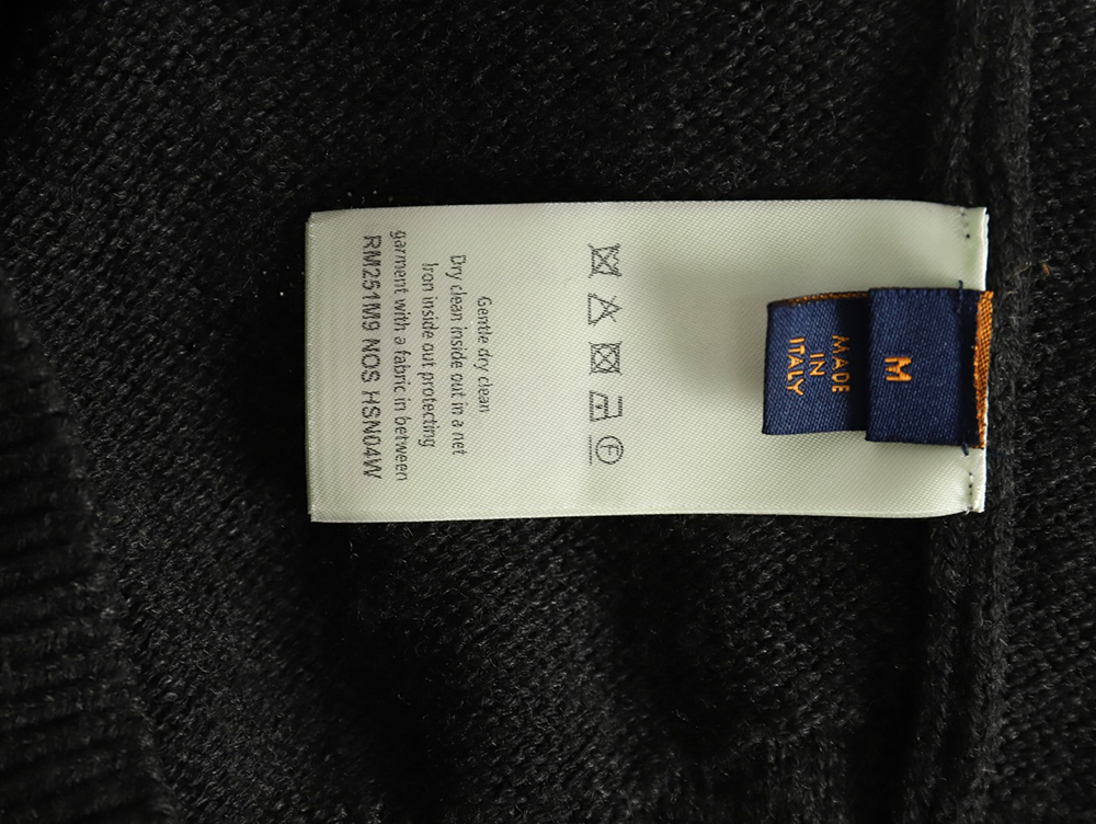 Louis Vuitton dark pattern jacquard half-zip sweater