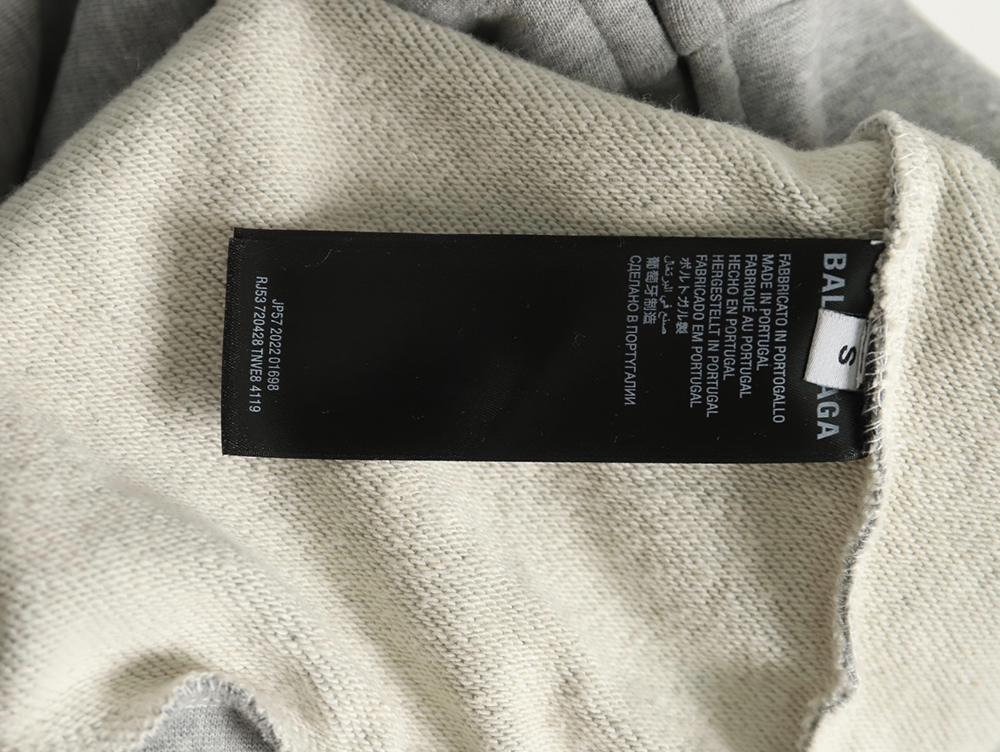 Balenciaga fake two-piece shawl hooded zipper jacket
