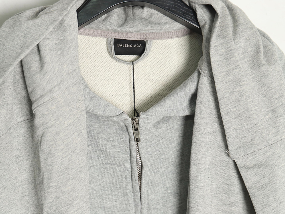 Balenciaga fake two-piece shawl hooded zipper jacket
