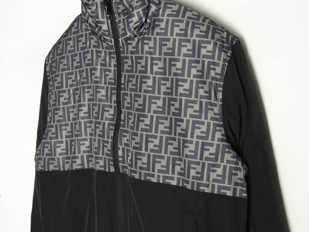 Fendi monogram FF full print cotton zipper jacket