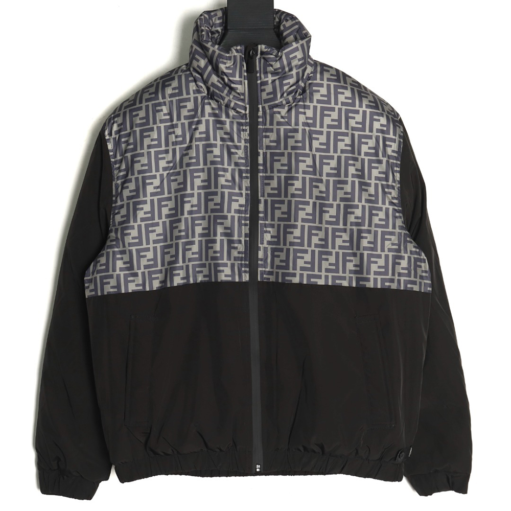 Fendi monogram FF full print cotton zipper jacket