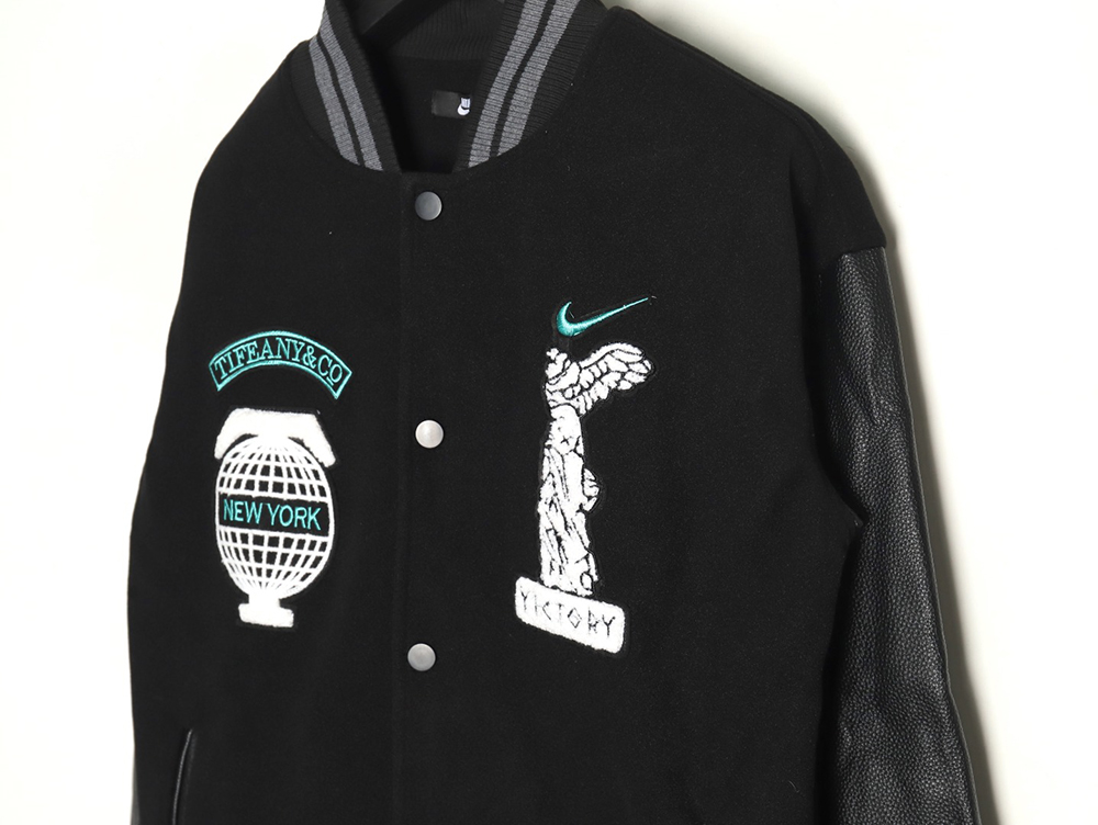 Nike & Tiffany&Co. Joint Embroidered Baseball Jacket