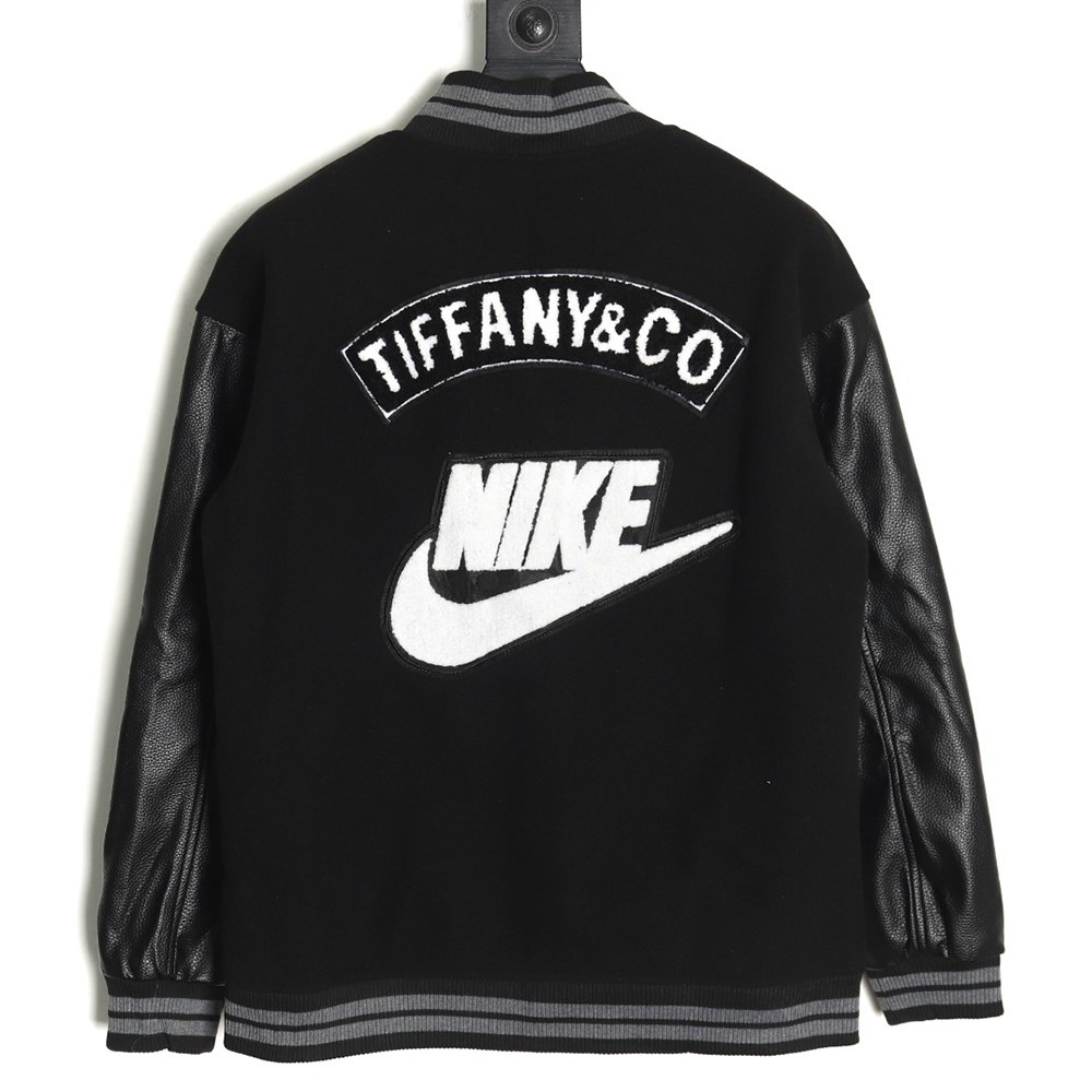 Nike & Tiffany&Co. Joint Embroidered Baseball Jacket