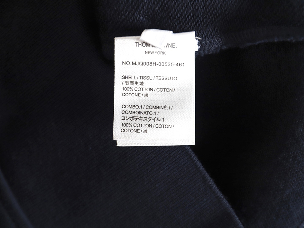 Thom Browne four-bar yarn-dyed zip-up jacket TSK1