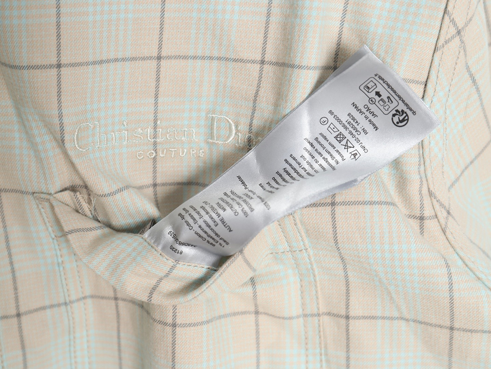 Dior blue check reversible jacket