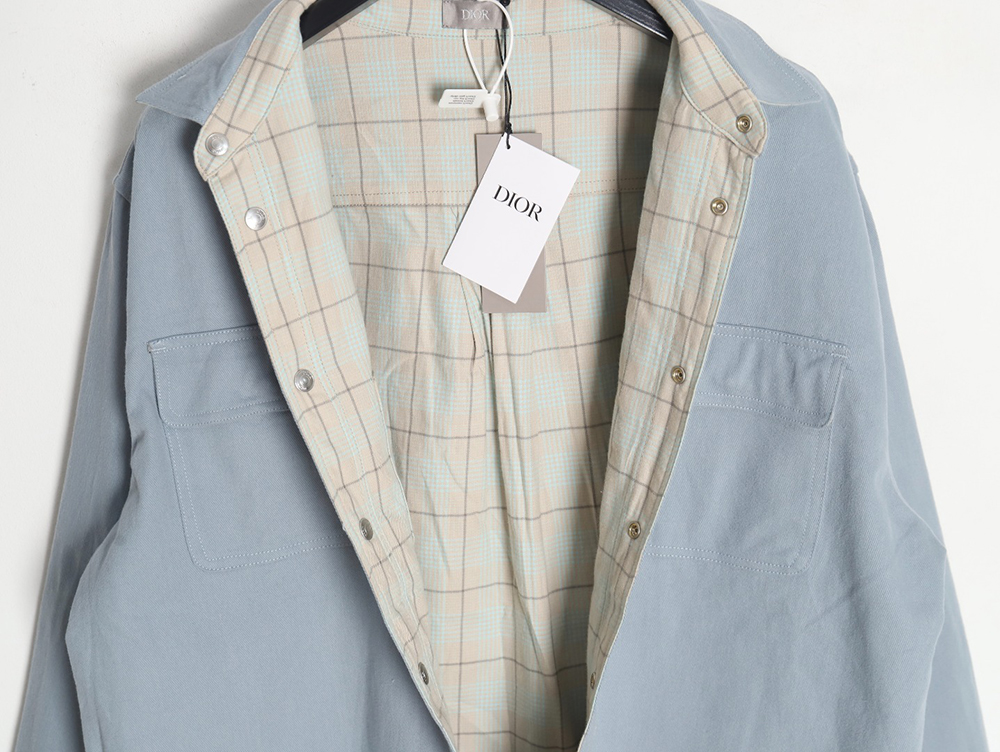 Dior blue check reversible jacket