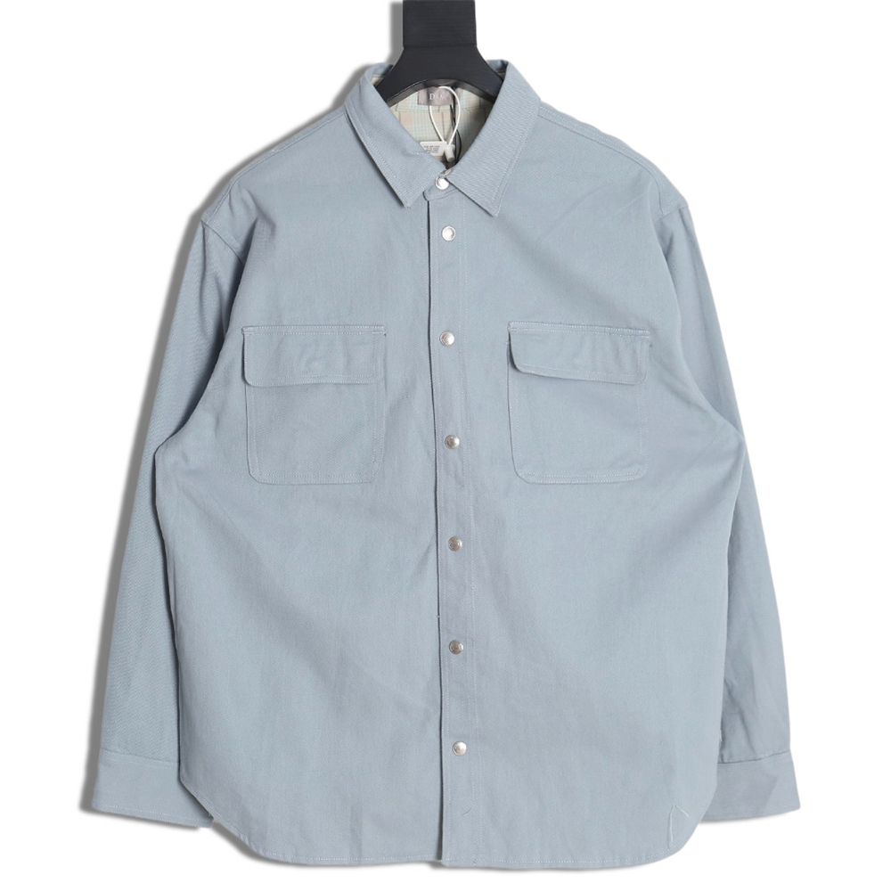 Dior blue check reversible jacket