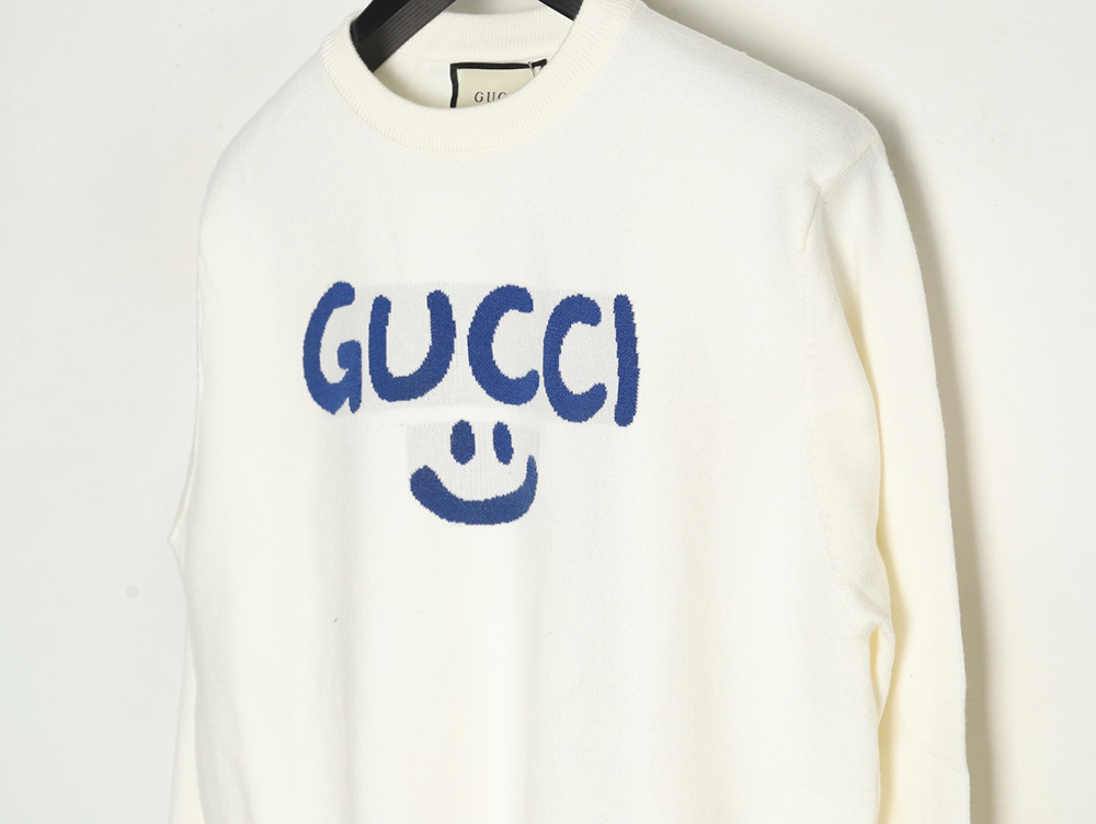 Gucci Graffiti Smiley Logo Crewneck Sweater