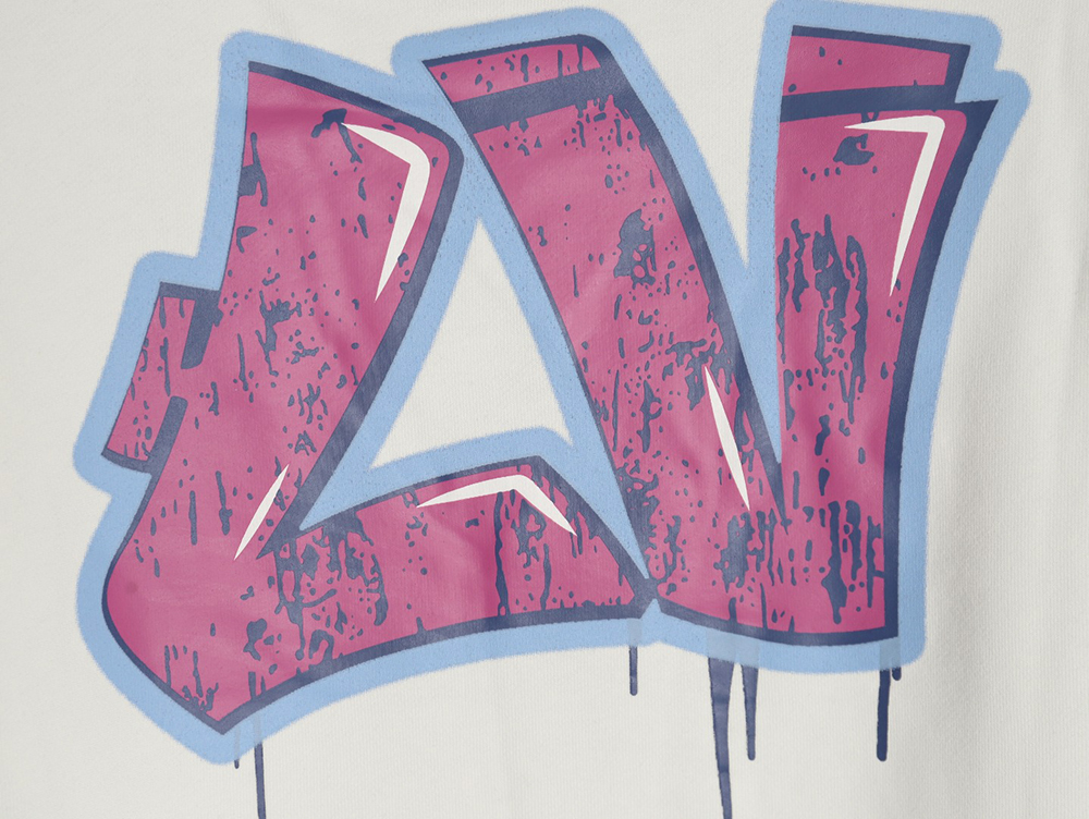 Louis Vuitton graffiti lettering logo crew neck sweatshirt