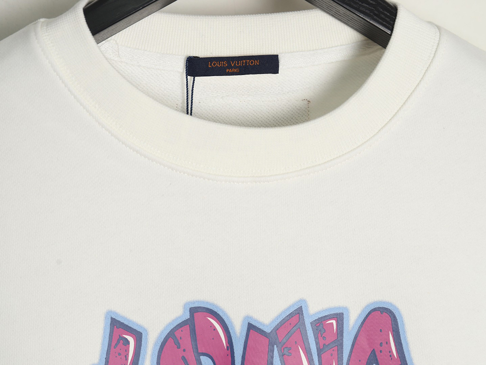 Louis Vuitton graffiti lettering logo crew neck sweatshirt