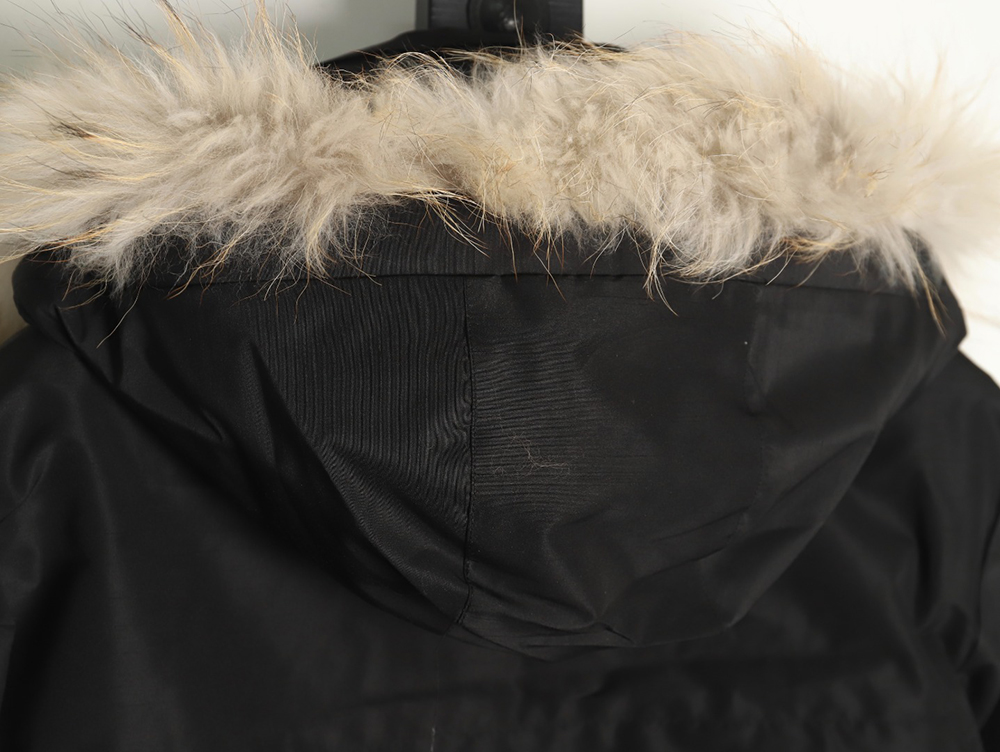 New Balance mid-length four-pocket large fur collar down jacket