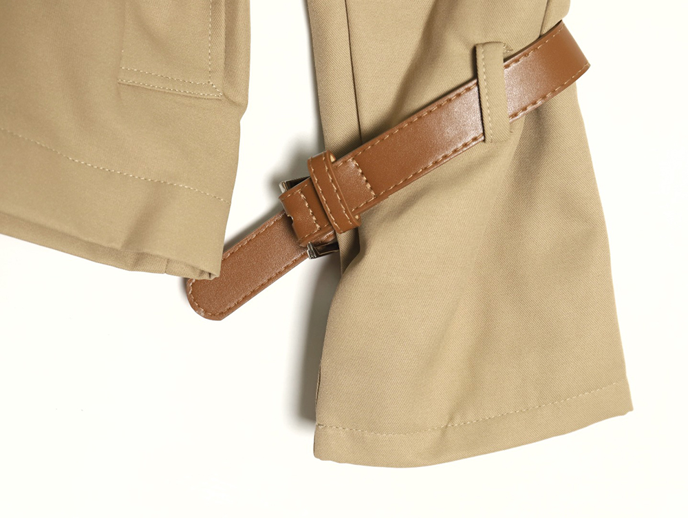 Prada corseted short belted trench coat