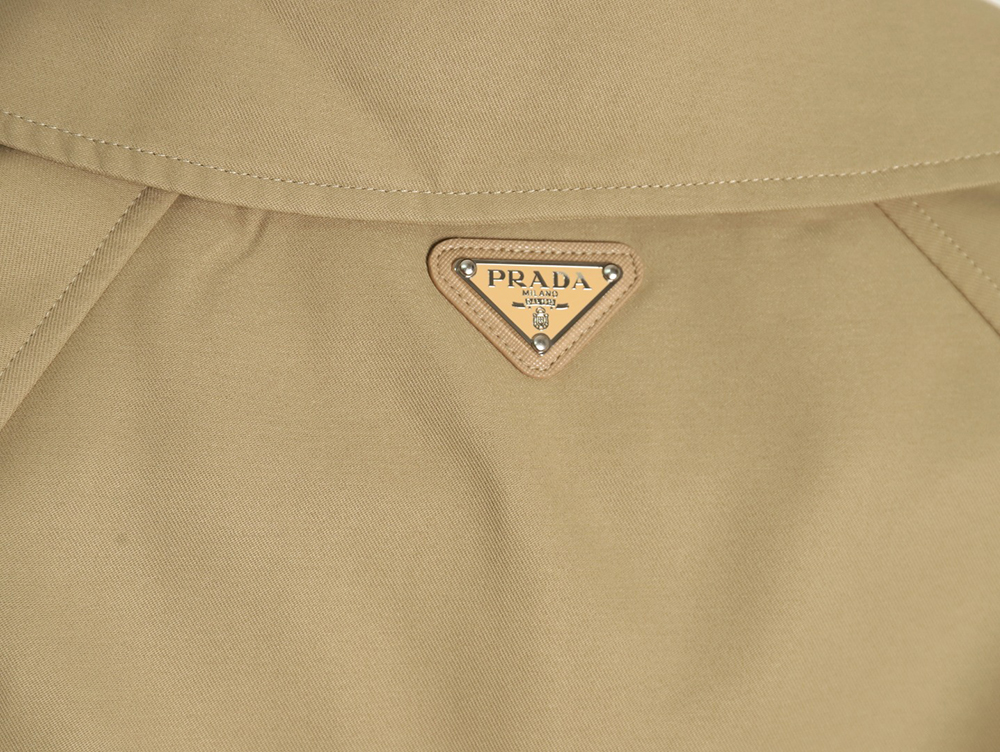 Prada corseted short belted trench coat