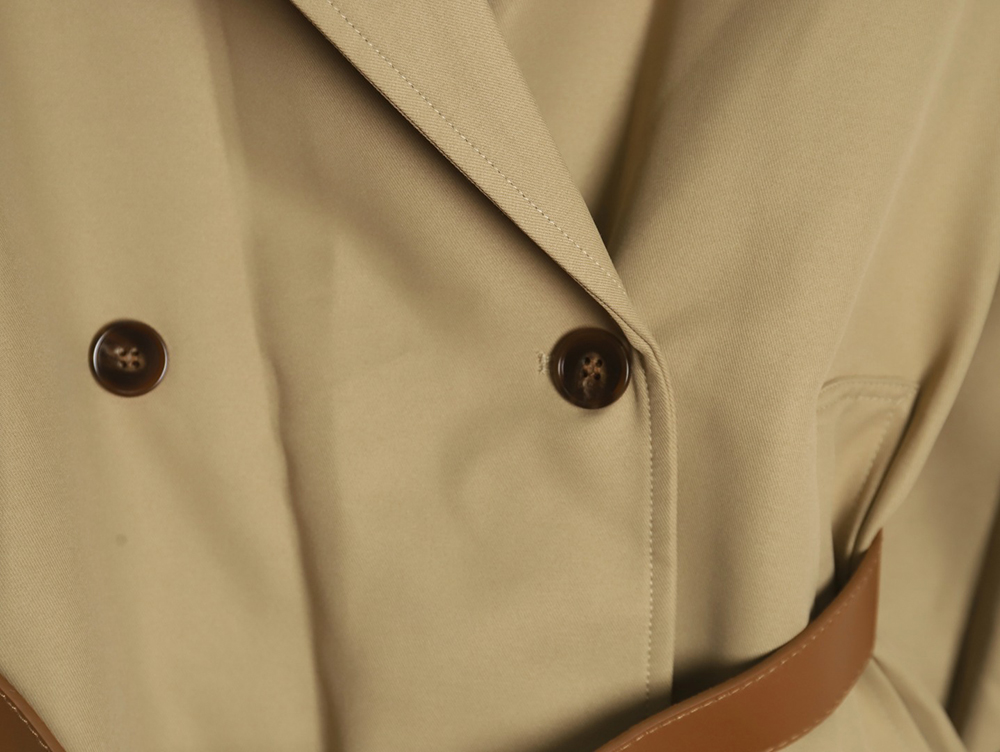 Prada corseted short belted trench coat