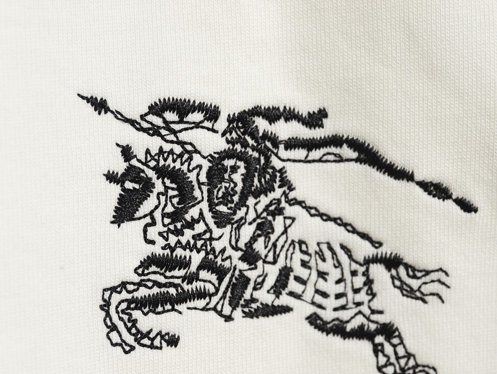 Burberry hem embroidered war horse crew neck sweatshirt