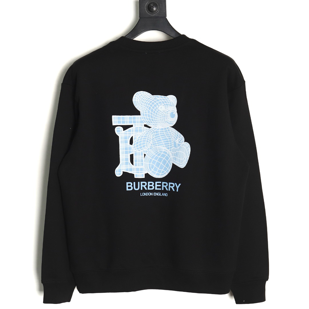 Burberry back blue bear print crew neck sweatshirt TSK1