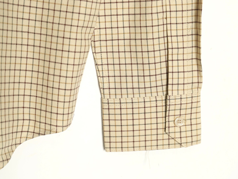Celine Arc de Triomphe embroidered small check shirt