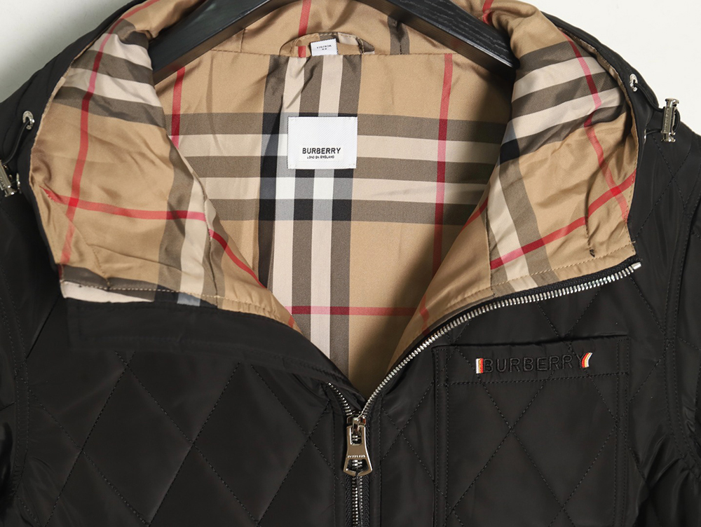 Burberry double-zip thin cotton hooded jacket