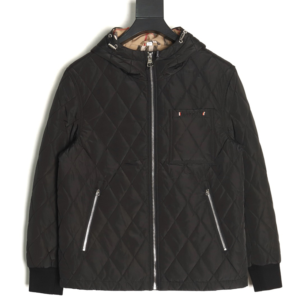 Burberry double-zip thin cotton hooded jacket
