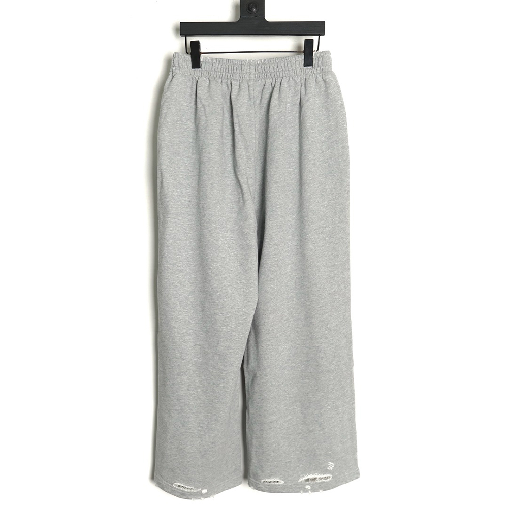 Balenciaga Earth pattern print distressed trousers