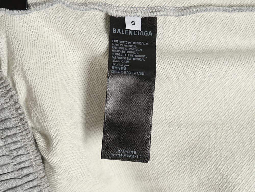 Balenciaga Earth pattern print distressed trousers