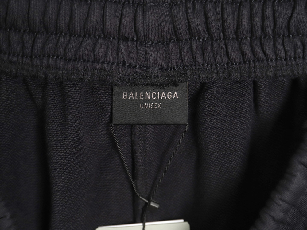 Balenciaga Earth pattern print distressed trousers TSK1